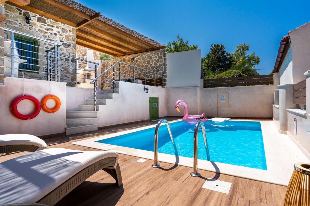 Aggel'S House - Stone House - Private Pool - Courtyard - Countryside Views Villa Kato Episkopi Bagian luar foto